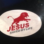 8 Stück Aufkleber – JESUS SAVED MY LIFE Oval